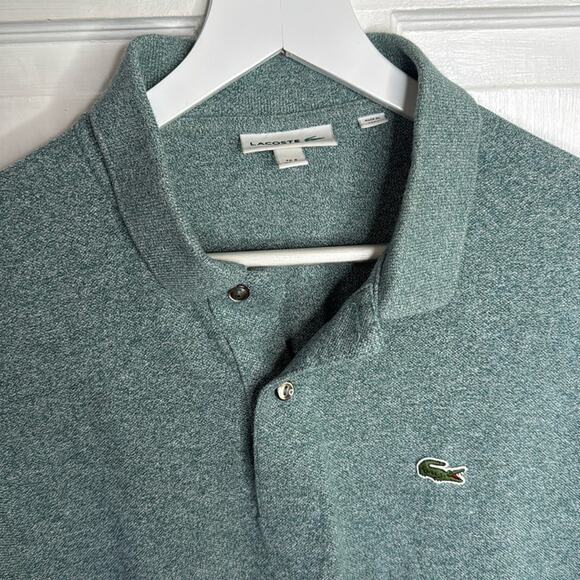 Lacoste Men’s Polo Variated Green Classic Fit Short-sleeve Shirt M184 Sz XL - Picture 4 of 10